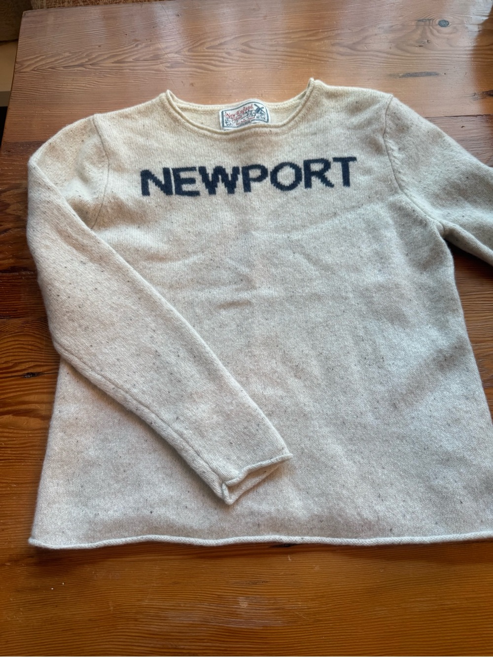 Kiel James Patrick KJP Newport Sweater Womens S 100% Wool Donegal New England